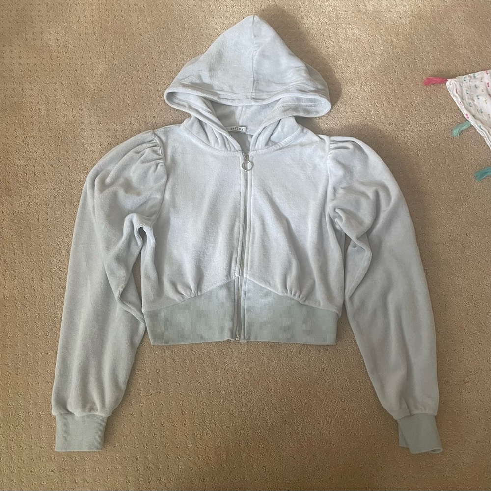 Women’s Reflex XS light blue cropped hoodie